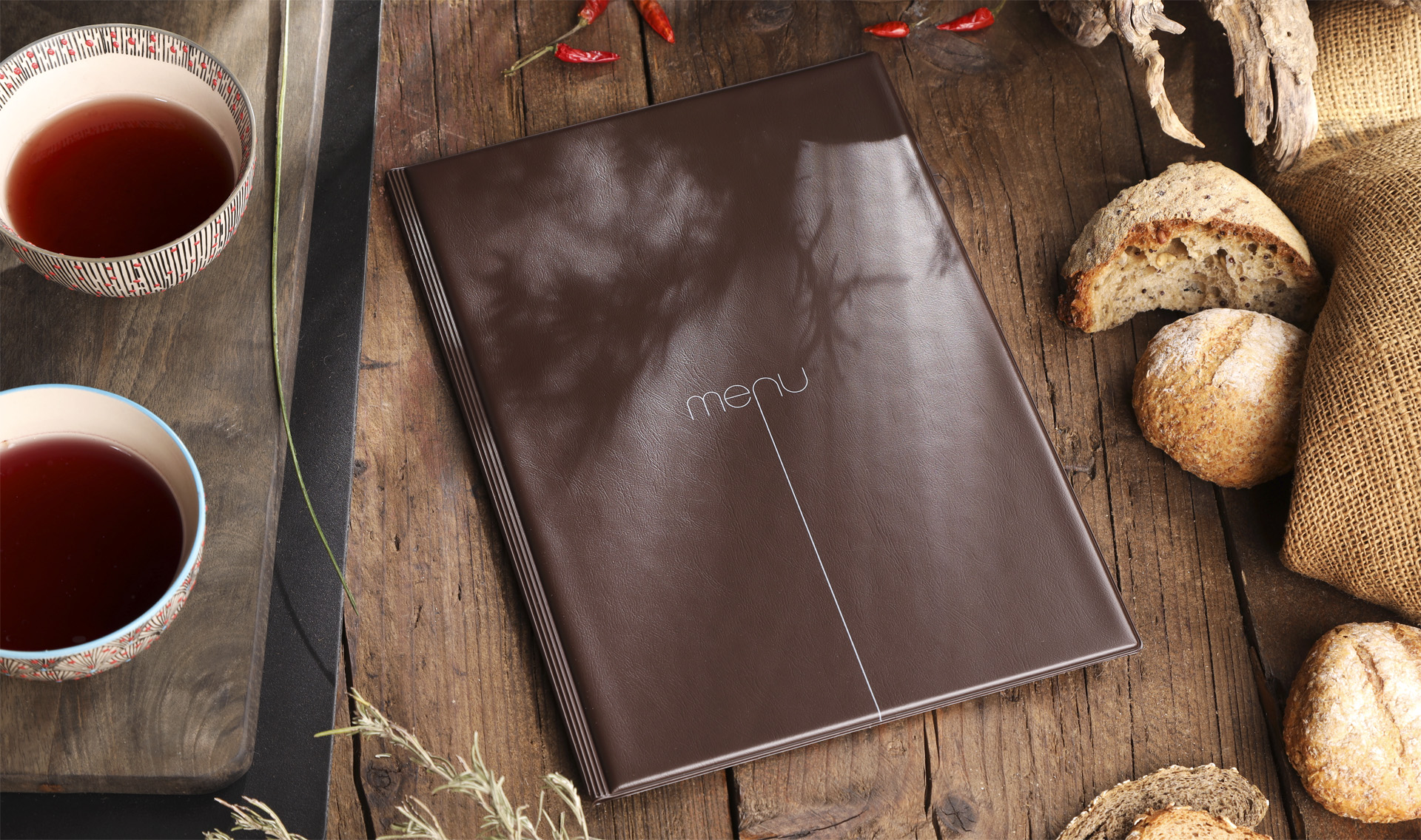 Porte-menu en PVC ANTIBACTÉRIEN