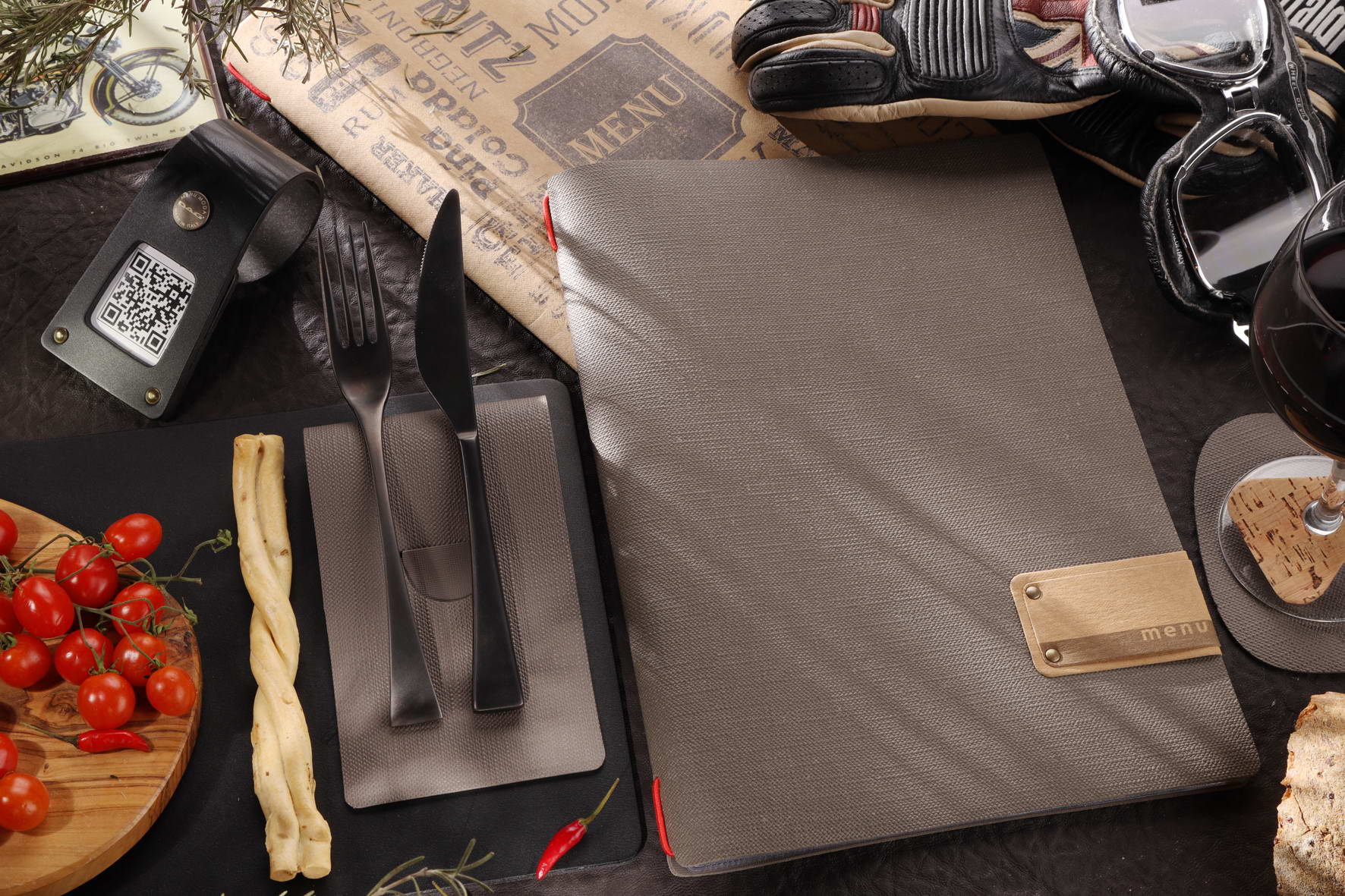 Porte-menu en PVC ANTIBACTÉRIEN